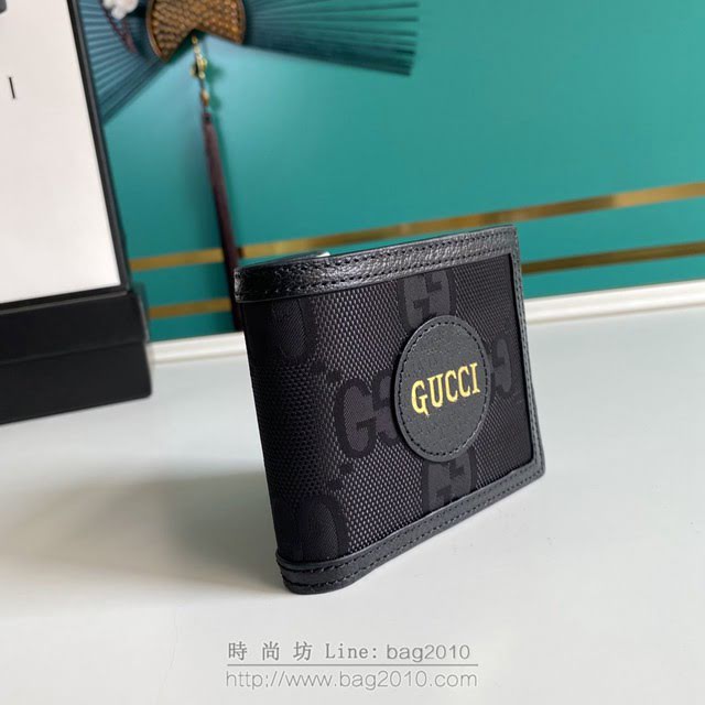 Gucci古馳包包 G家新款錢包 款號:625573 古奇黑色原廠皮晶片版男士短夾錢包  gdj1311